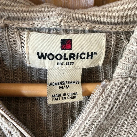 Woolrich Zip Up Beige Sweater - Picture 4 of 12